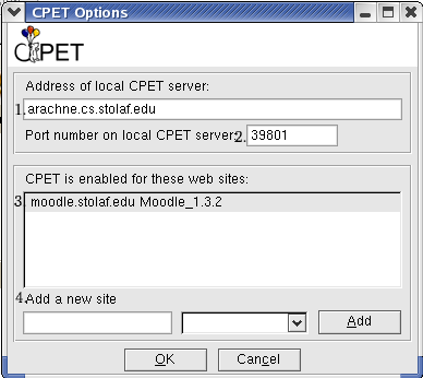 CPET Helper
   Screenshot -- Mozilla